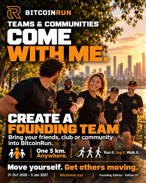 BitcoinRun Founding Teams campaign visual
